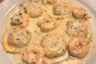 Lobster Ravioli with Shrimp at Joe's Pasta House in Rio Rancho, NM