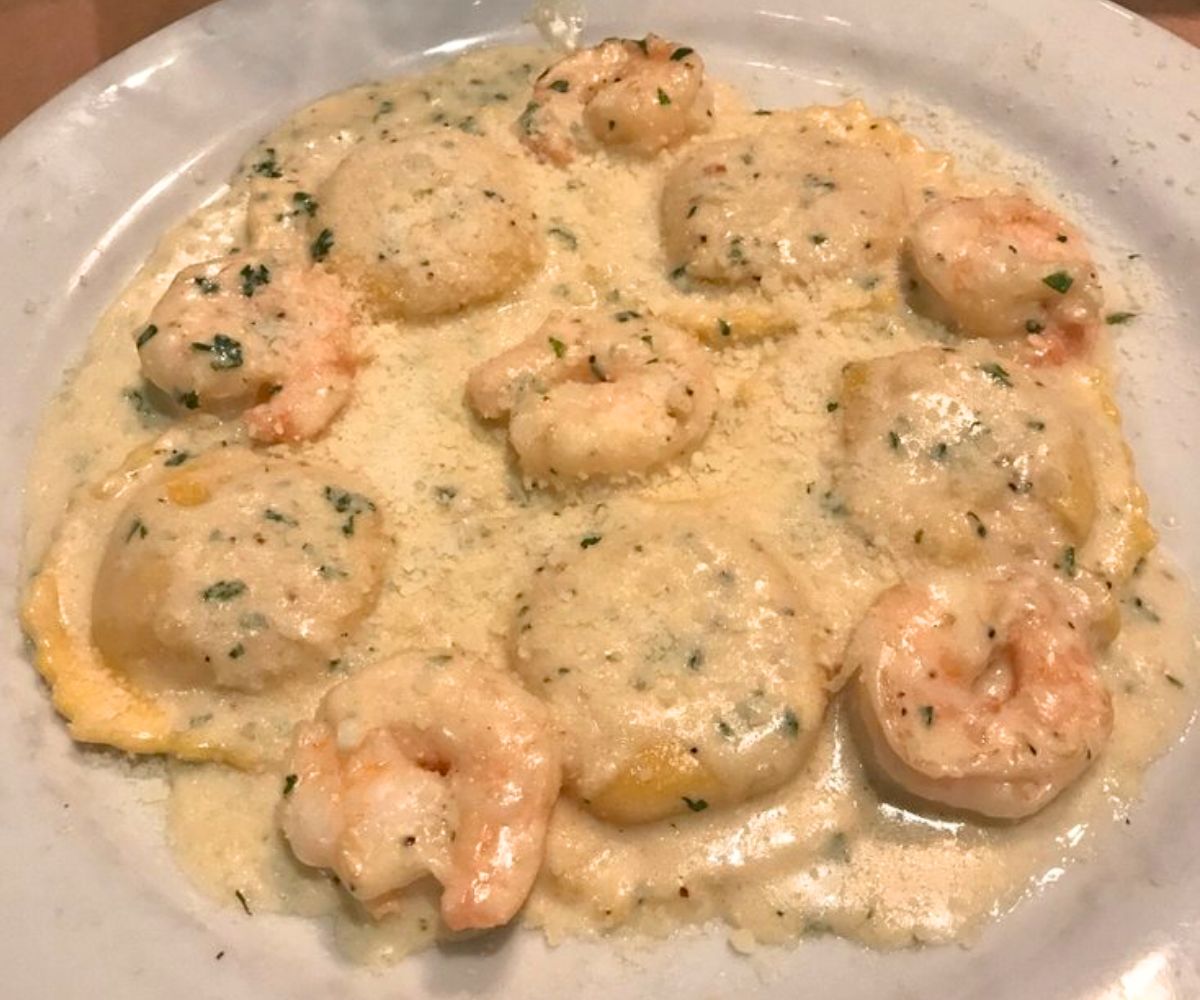 Lobster Ravioli with Shrimp at Joe's Pasta House in Rio Rancho, NM