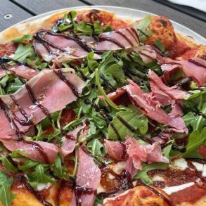 Prosciutto and Fig Pizza at Fire & Brimstone in Gilbert, Arizona