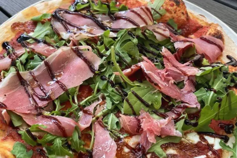 Prosciutto and Fig Pizza at Fire & Brimstone in Gilbert, Arizona