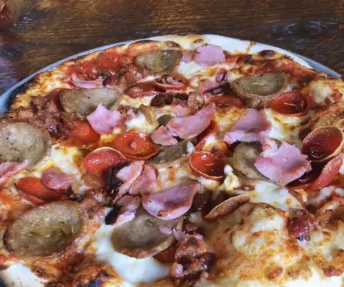 Carne-vore Pizza at Fire & Brimstone in Gilbert, AZ