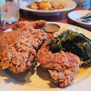 Fried Chicken Skillet at Lucky 32 Southern Kitchen in Cary, NC