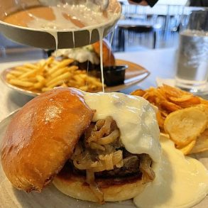 burger at Brood & Barley in North Little Rock, AR