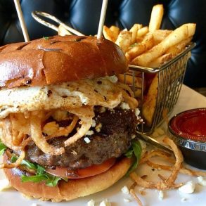 Bacon Jam Burger at The Griffon Gastropub in Niagara Falls, New York