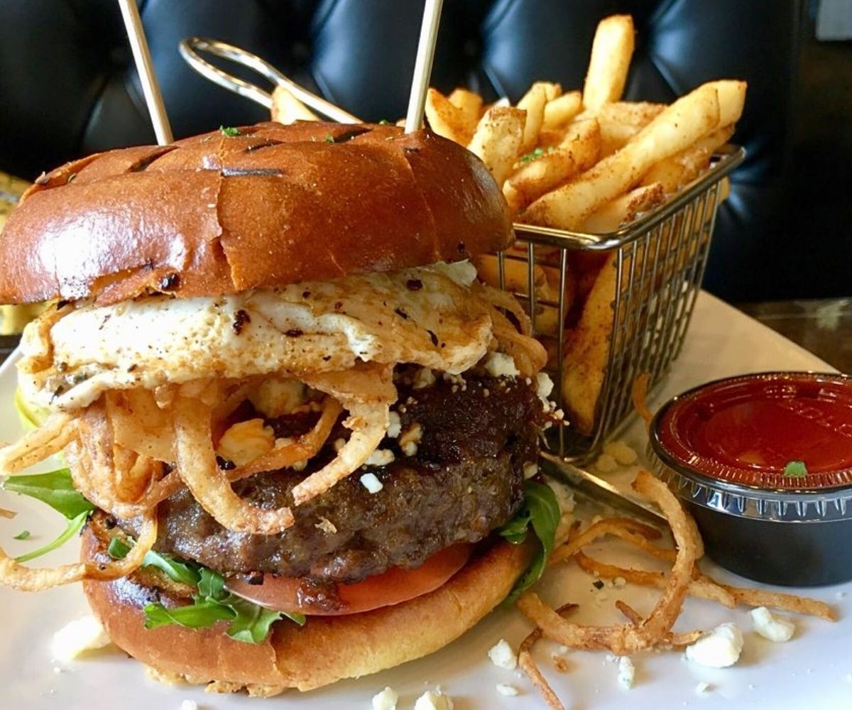 Bacon Jam Burger at The Griffon Gastropub in Niagara Falls, New York