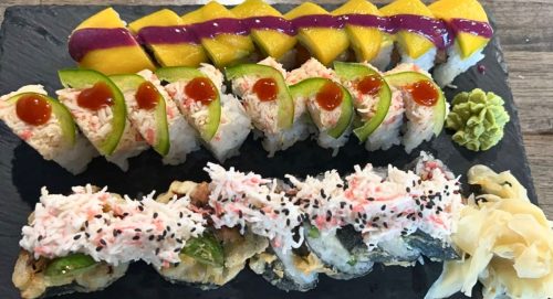 Geisha (top), Samurai (middle), Yokozuna (bottom) sushi rolls at Yonsei in Thornton, CO