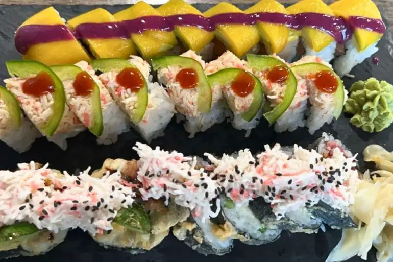 Geisha (top), Samurai (middle), Yokozuna (bottom) sushi rolls at Yonsei in Thornton, CO