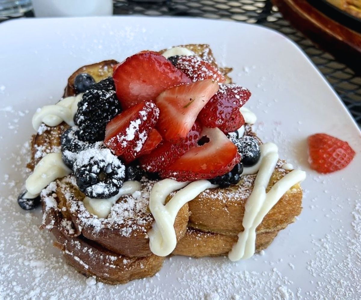 Very Berry French Toast at Lucky Brunch in Sterling Heights, MI