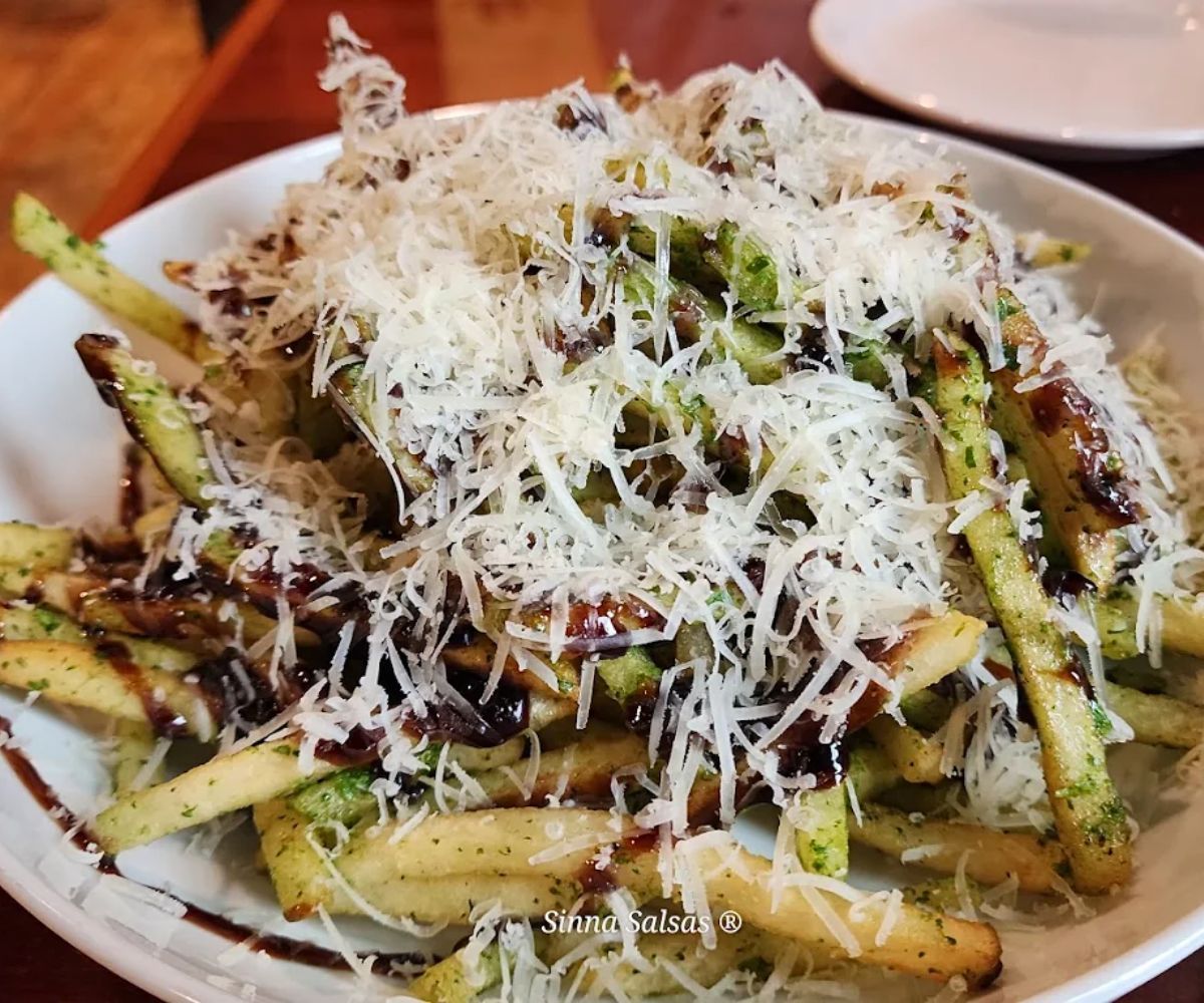 Pesto Fries at Rustique Pizzeria + Lounge in Green Bay, Wisconsin