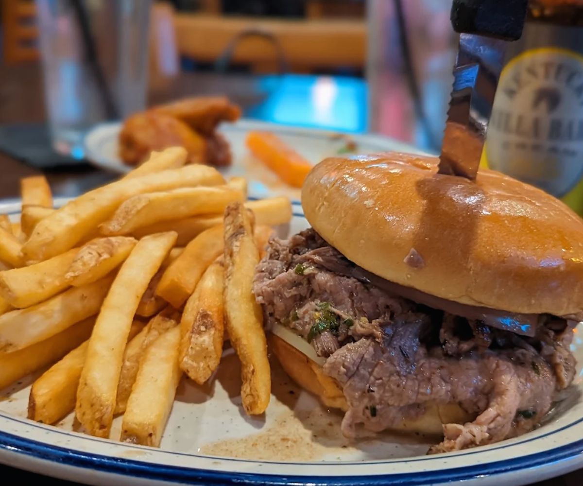 roast beef sandwich at whiskey & the wolf in toledo oh