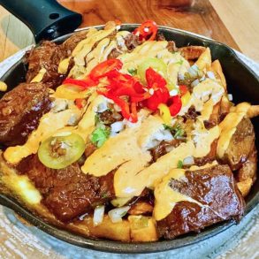 Short Rib Birria Poutine at The Shelby in Allentown, Pennsylvania