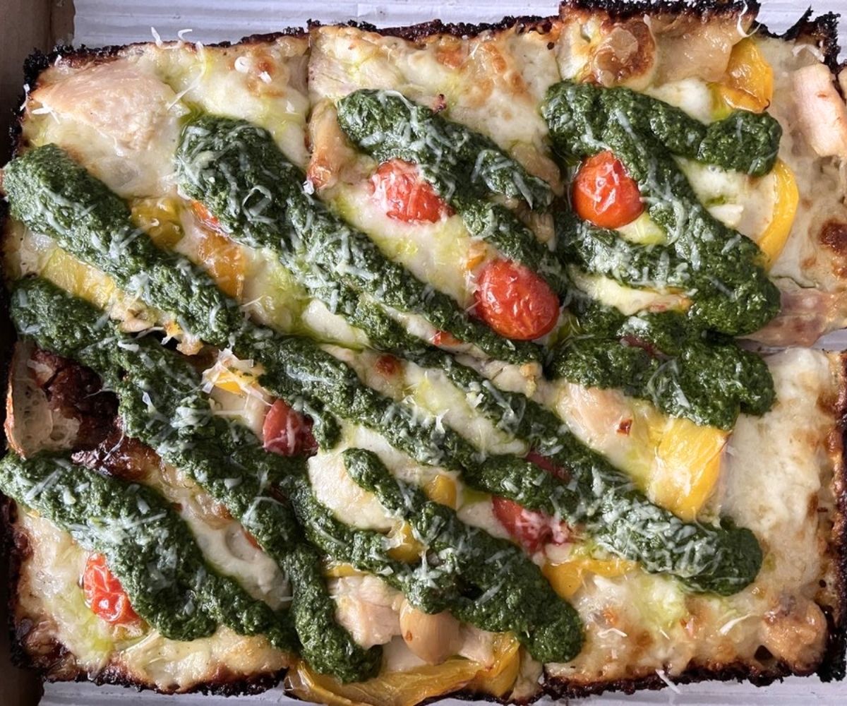 Yes, We Have a Chicken Pesto Pizza at Quarantino's in Grand Rapids, MI