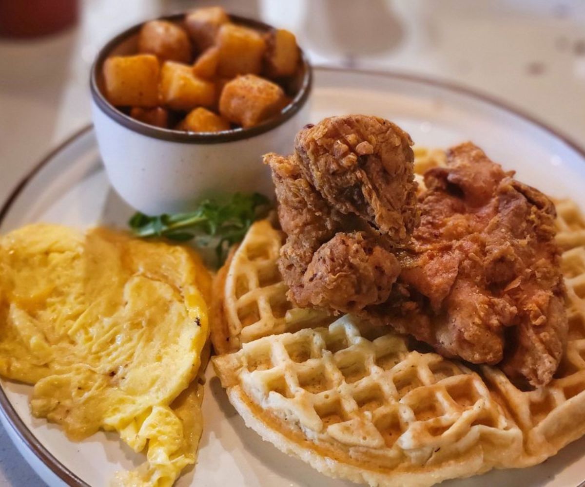 chicken and waffles at The Bird in Norfolk, VA