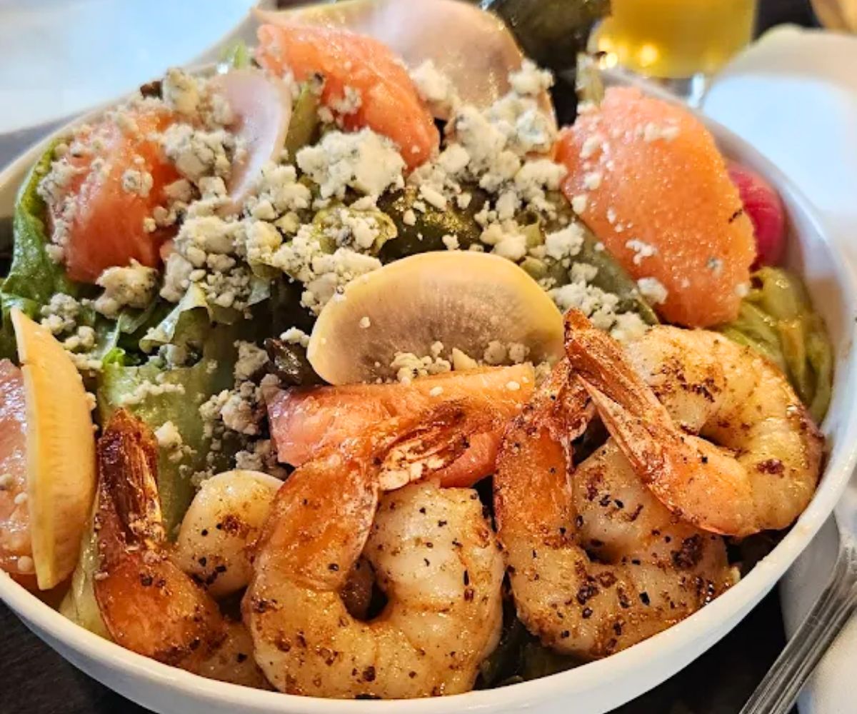 shrimp salad at Cranky Sam in Missoula, MT