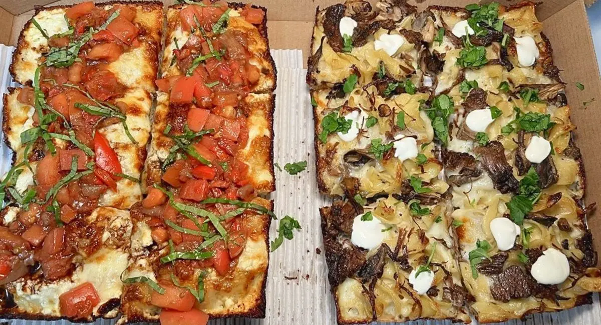 pizzas at Quarantino's in Grand Rapids, Michigan