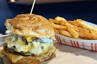 Gooey Garlic Burger at Mac's in St. Louis, Missouri
