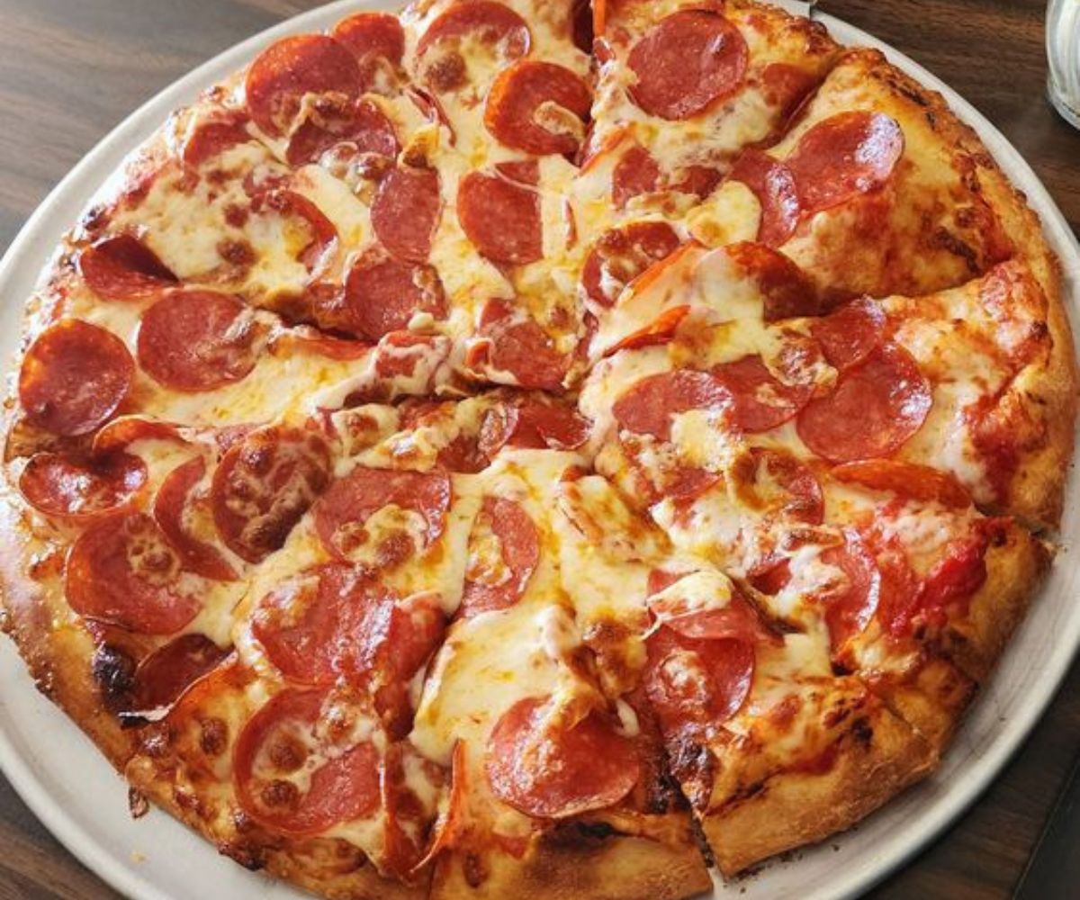 Pepperoni pizza at Franco's Pizza in Lodi, CA