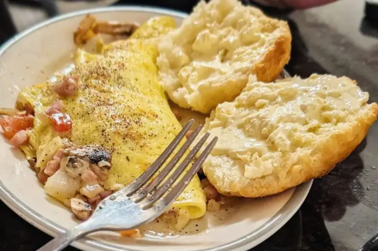 Omelette at The Glass Hat Cafe in Shreveport, LA