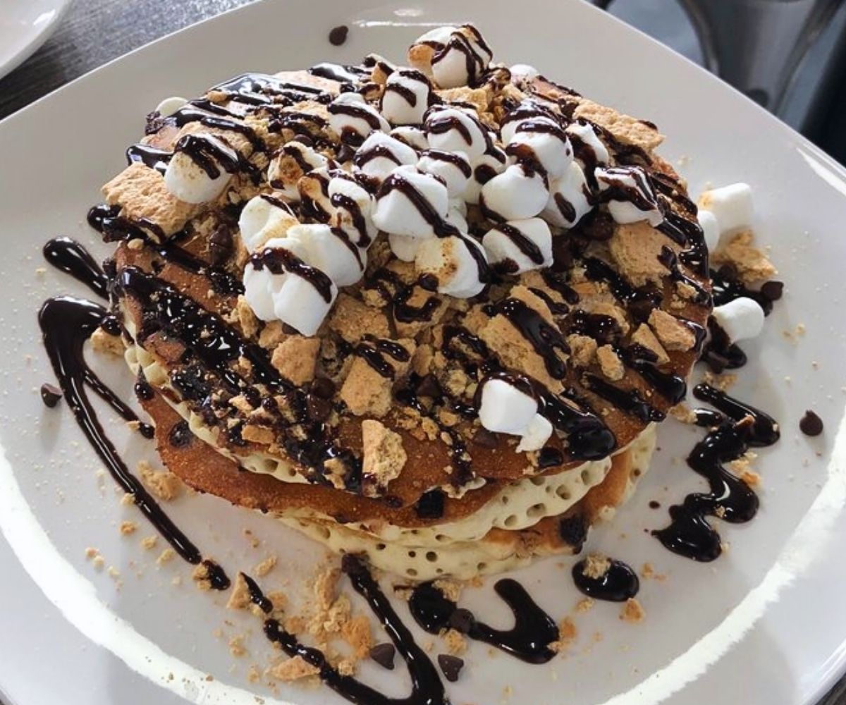 S'mores Pancake at Lucky Brunch in Sterling Heights, Michigan