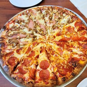 Pizza at Franco's Pizza in Lodi, California