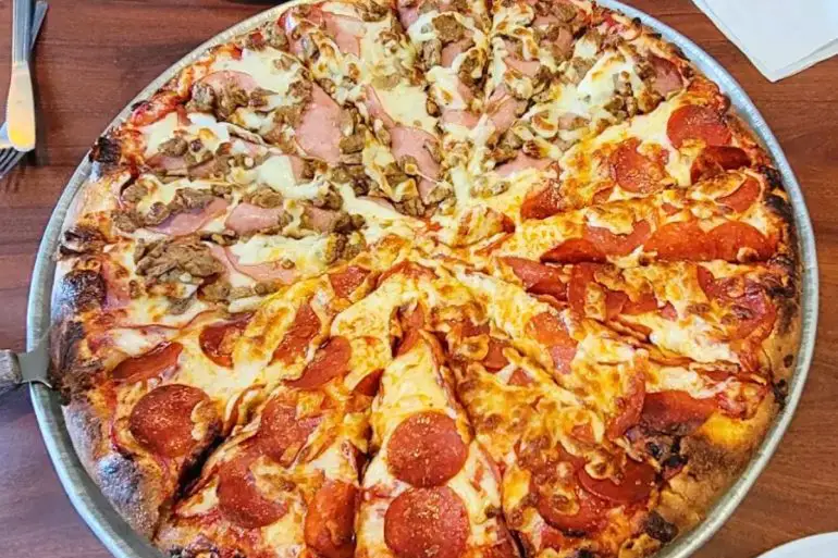 Pizza at Franco's Pizza in Lodi, California