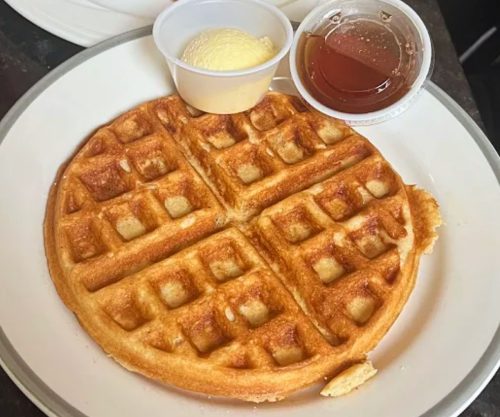 Belgian Waffle at The Glass Hat Cafe in Shreveport, LA