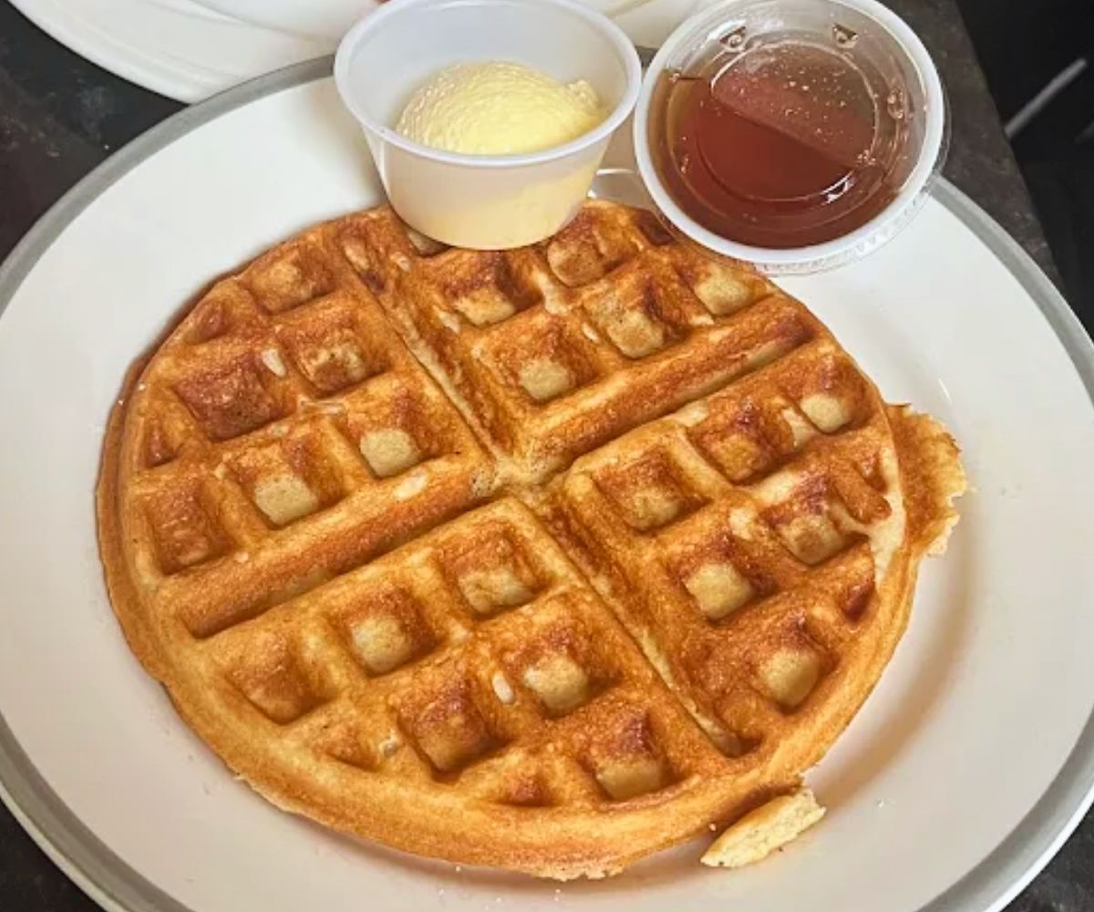 Belgian Waffle at The Glass Hat Cafe in Shreveport, LA