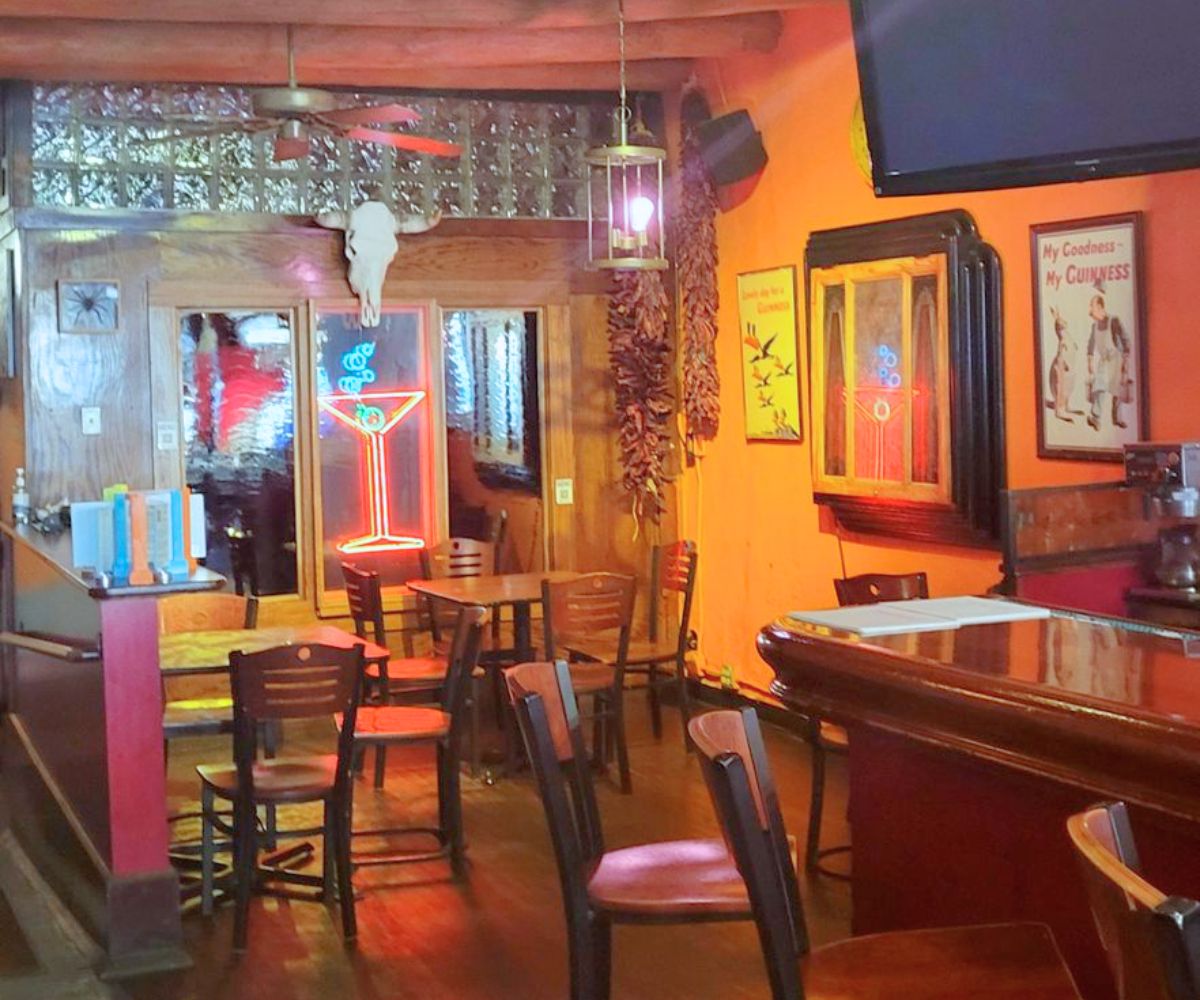 dining area at El Callejon Taqueria in Santa Fe, NM