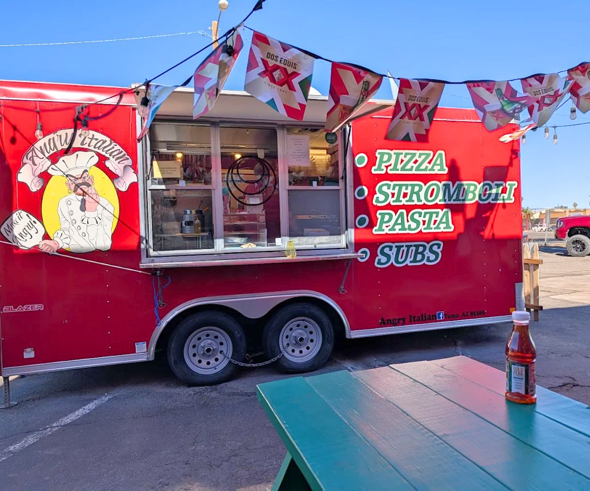 exterior of the Angry Italian in Yuma, Arizona