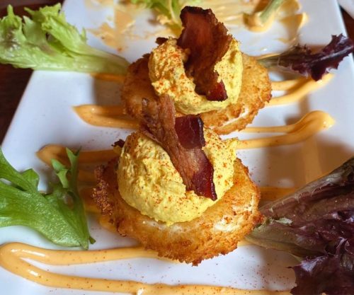 Deep-fried Deviled Eggs at Frank's Diner in Spokane, Washington