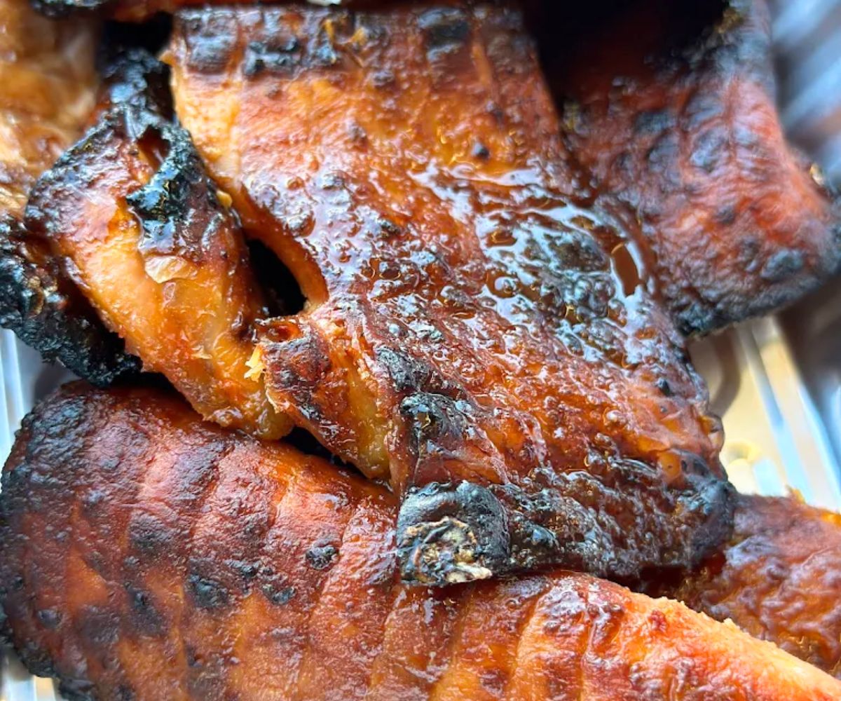 Chili BBQ Salmon at Manoa Poke Bowl in Somerville, Massachusetts