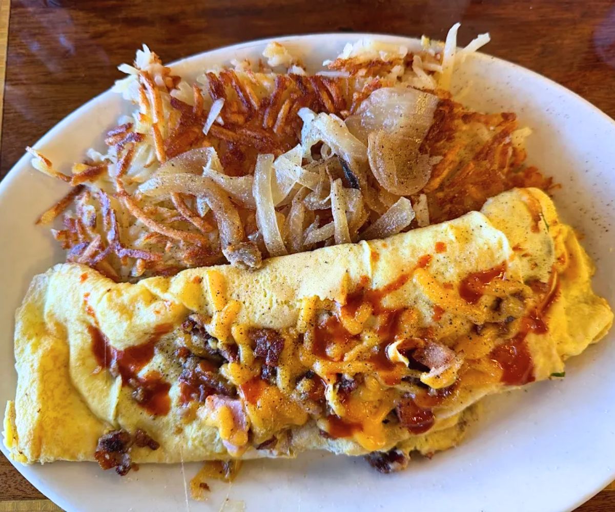 Omelette at Frank's Diner in Spokane, WA