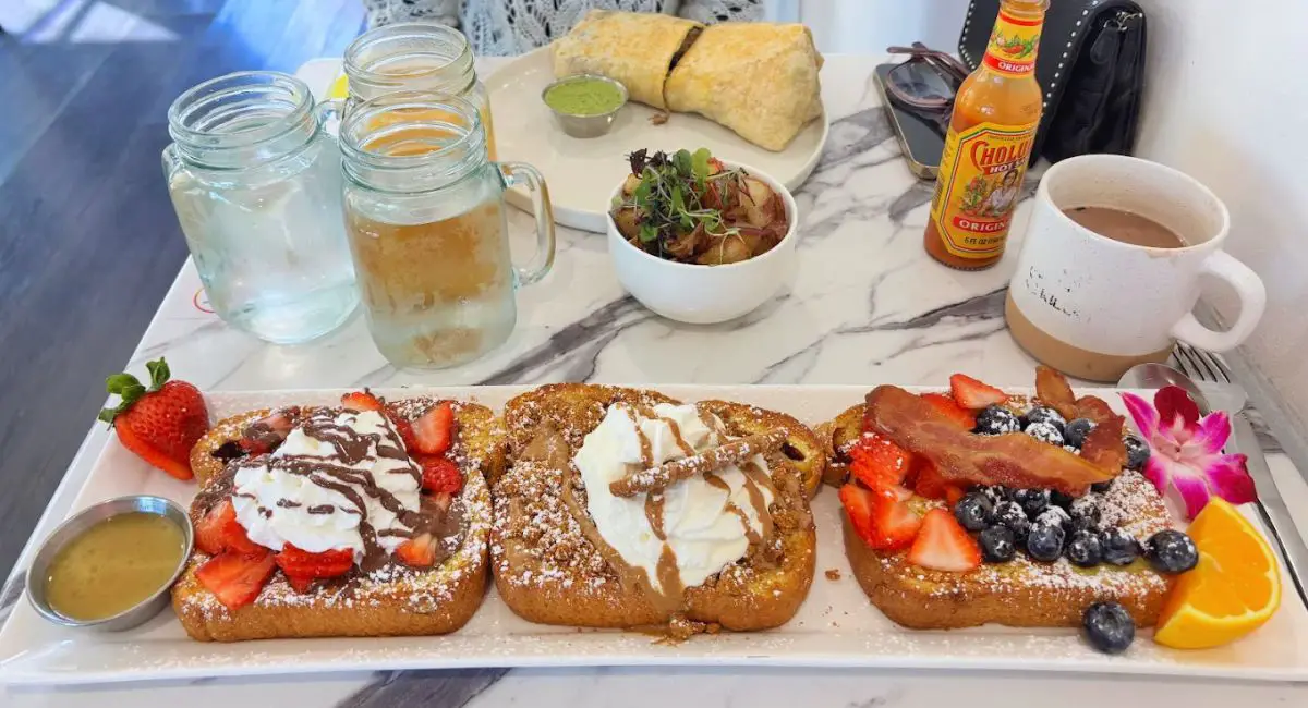 assorted french toasts at Skillets in Salt Lake City, Utah