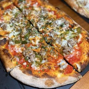 Sweet fennel sausage pizza at Serious Pie in Seattle, Washington
