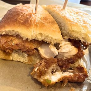 General Tso's Chicken Sandwich at Fritz's in New Brunswick, NJ