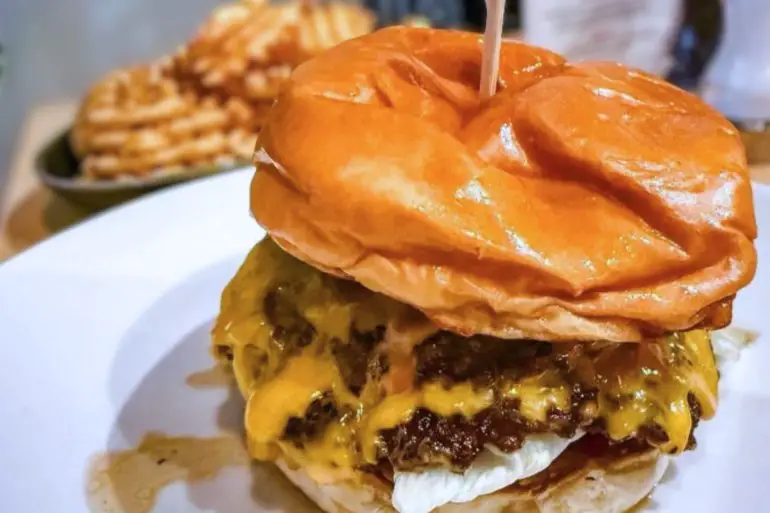 Classic burger at redbird scratch kitchen + bar in tucson, az