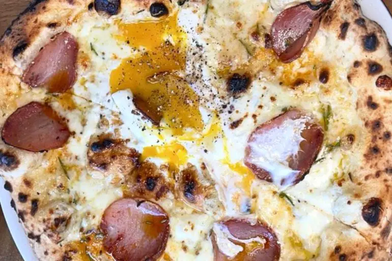 Tenderloin Pizza at Fireflour Pizza in Bismarck, North Dakota