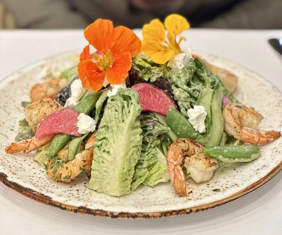 spring garden salad at scala osteria in napa, ca