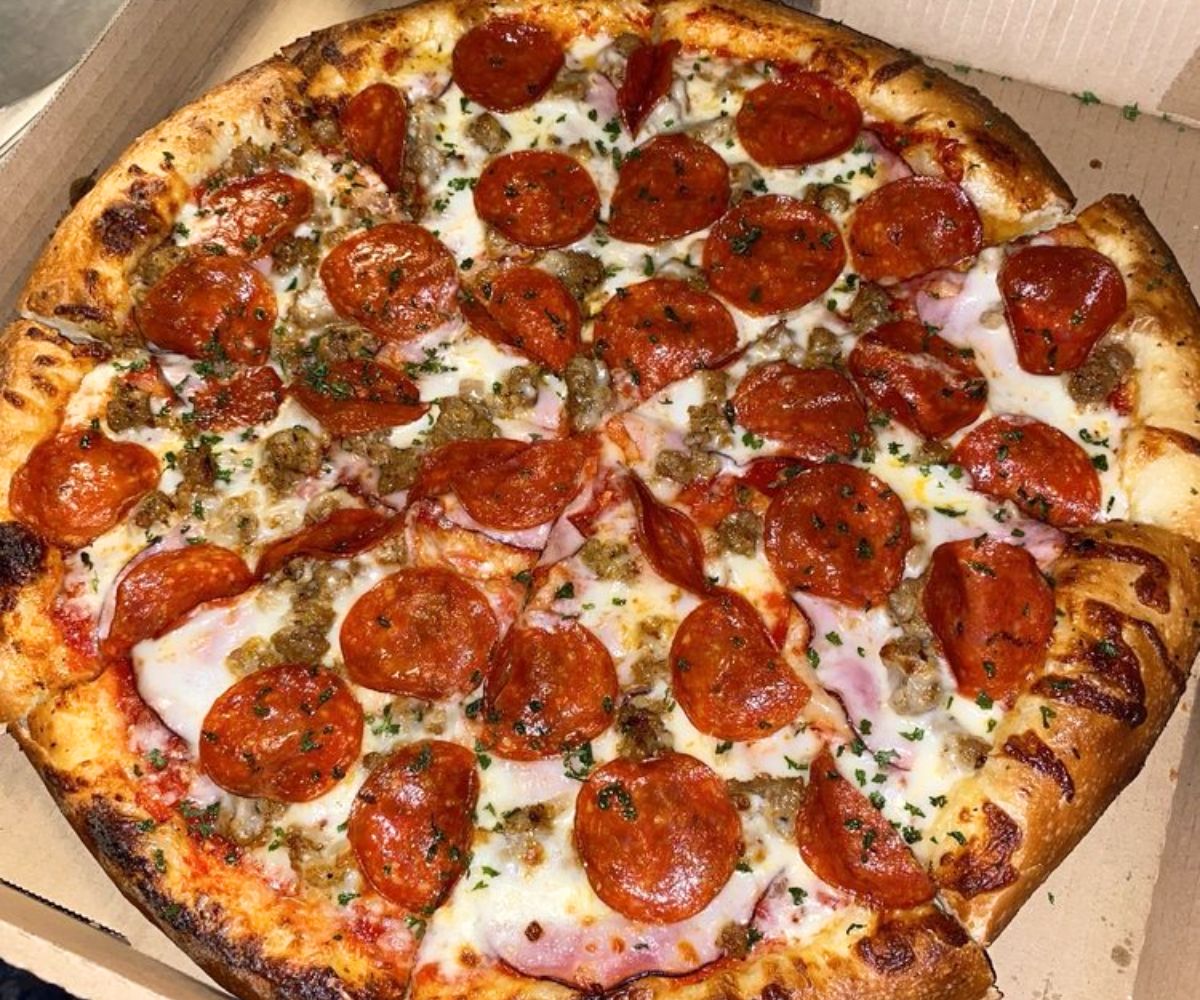 Italian Trio Pizza at the Angry Italian in Yuma, AZ