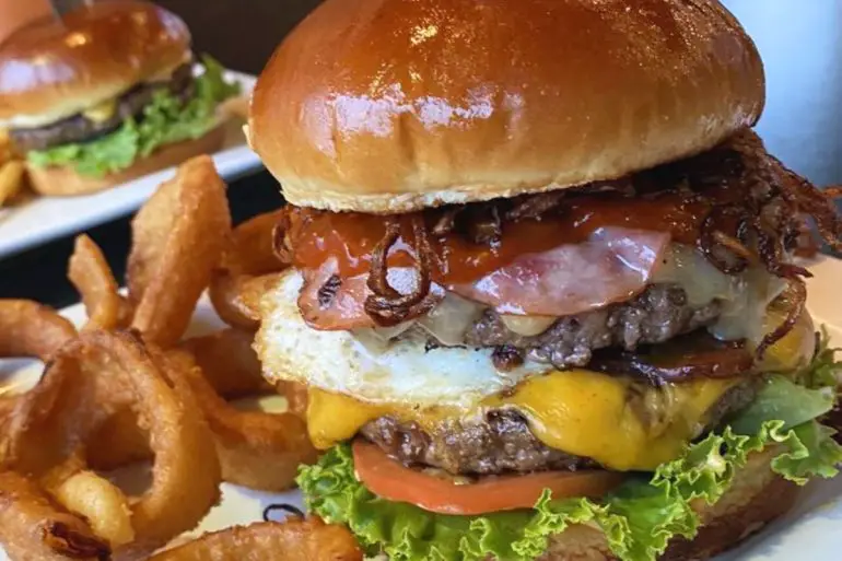 Zombie Double Burger at Crave Grille in Vancouver, Washington