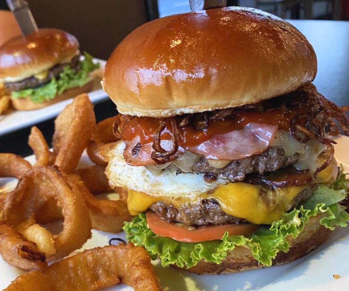Zombie Double Burger at Crave Grille in Vancouver, Washington