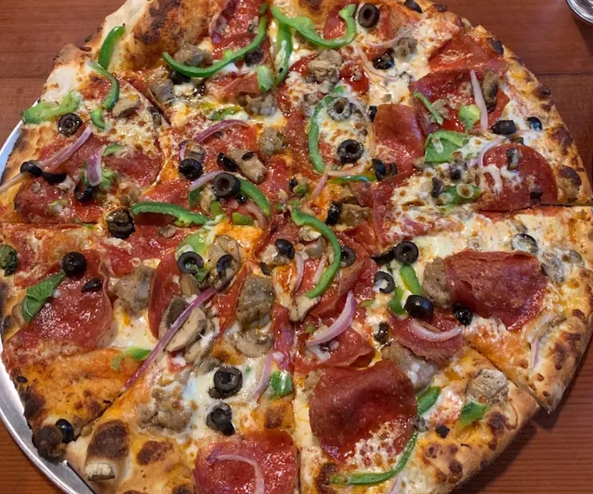 Supreme Pizza at Rustique Pizzeria + Lounge in Green Bay, WI