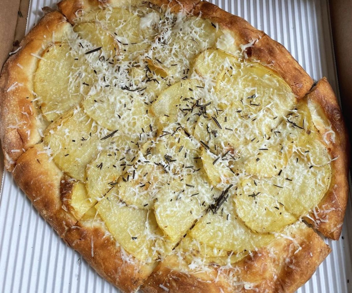 Yukon Gold pizza at Serious Pie in Seattle, WA