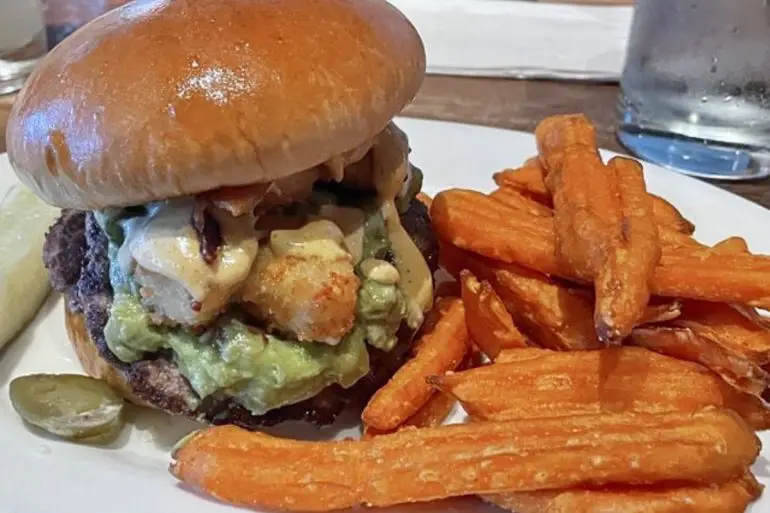 Firestarter Burger at Baker Street Burgers in Rockford, Illinois