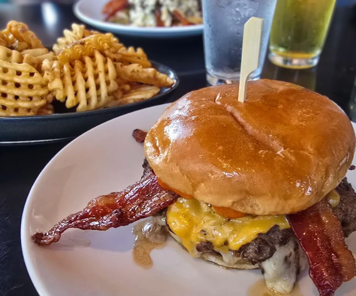 bacon burger at redbird scratch kitchen + bar in tucson, arizona