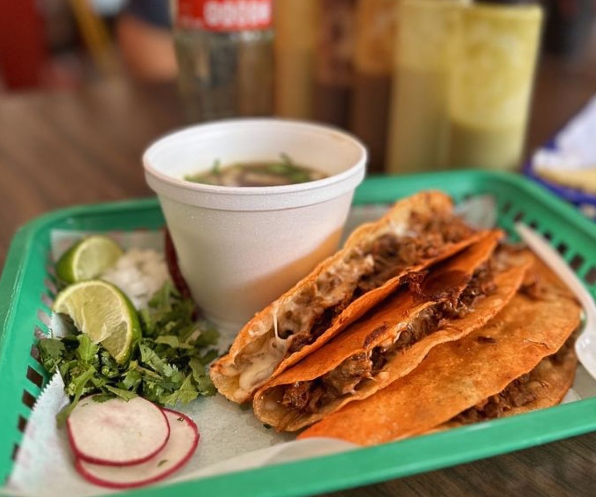 quesabirria at tacos dona lena in houston, tx