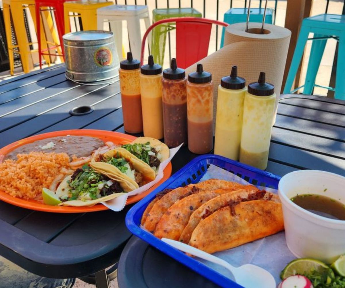 las tres chismosas and quesabirria at tacos dona lena in houston, tx