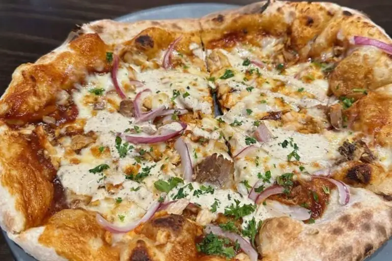 BBQ Chicken Pizza at The Manship Wood Fired Kitchen in Jackson, MS