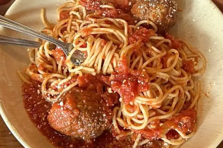 Spaghetti with Meatballs at Mio's in Edmond, OK