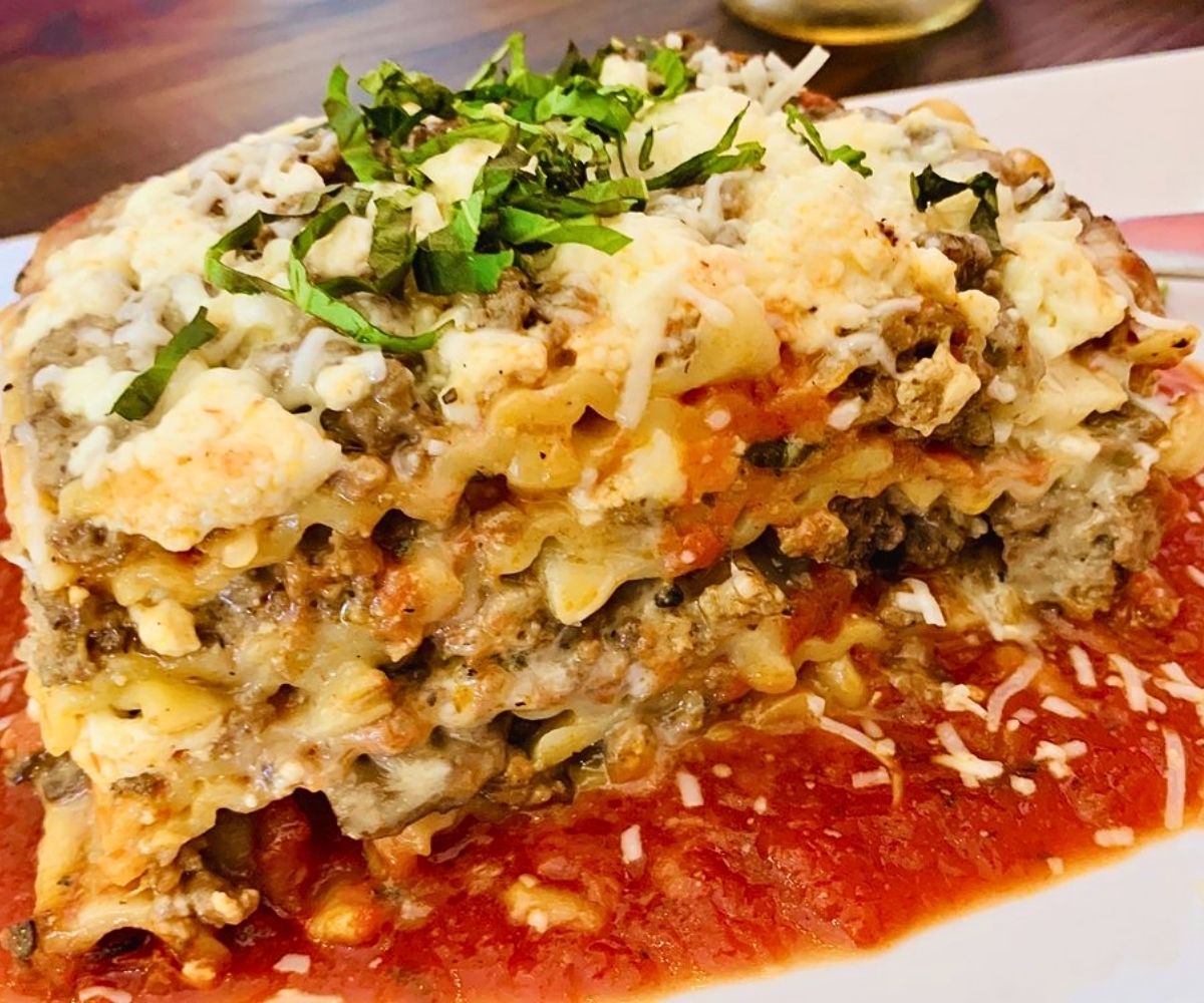 lasgna at fratelli's ristorante in st. charles, mo